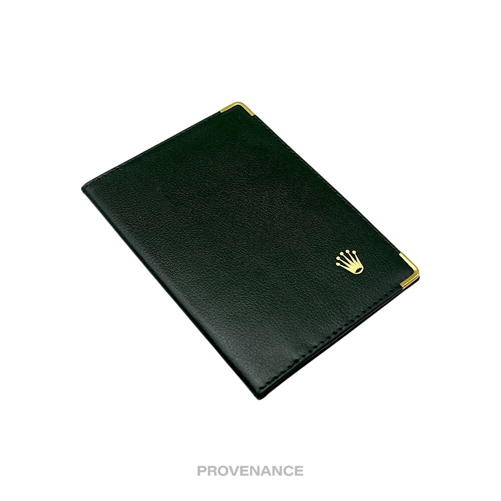 🔴 Rolex Crown Passport Wallet - Forest Green Leather R - Picture 3 of 7